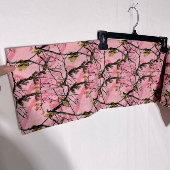 Country Stitched Pink Woodlands Camo Flannel Infinity Scarf - Picture 5 of 13